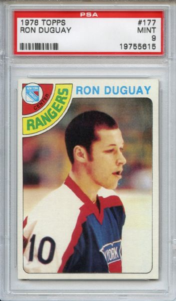 1978 Topps 177 Ron Duguay PSA MINT 9