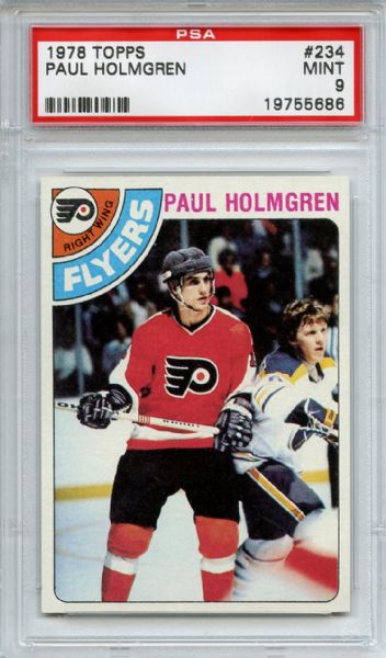 1978 Topps 234 Paul Holmgren PSA MINT 9
