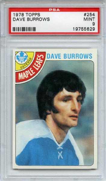 1978 Topps 254 Dave Burrows PSA MINT 9