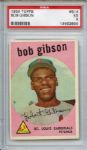 1959 Topps 514 Bob Gibson Rookie PSA EX 5