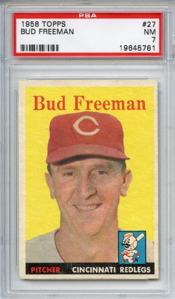 1958 Topps 27 Bud Freeman PSA NM 7