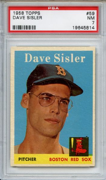 1958 Topps 59 Dave Sisler PSA NM 7