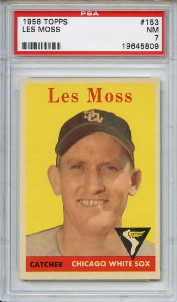 1958 Topps 153 Les Moss PSA NM 7