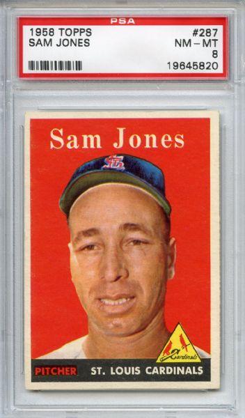 1958 Topps 287 Sam Jones PSA NM-MT 8