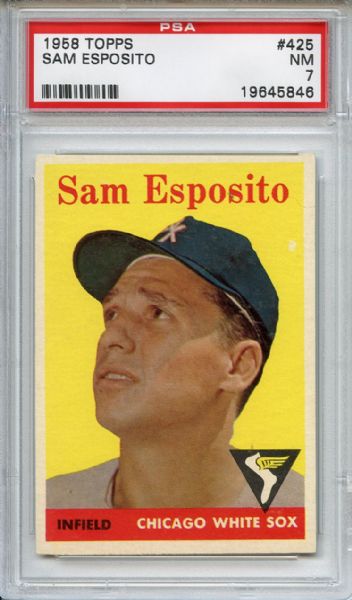 1958 Topps 425 Sam Esposito PSA NM 7
