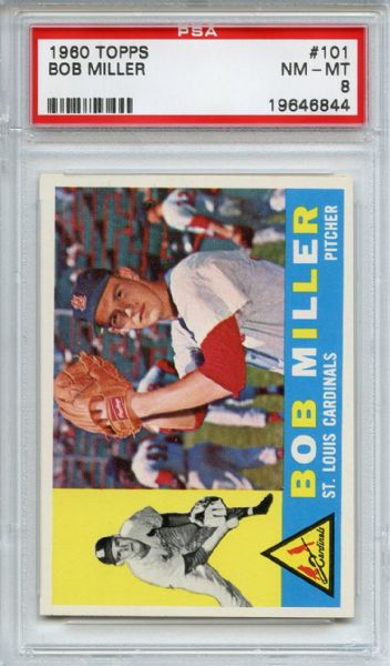 1960 Topps 101 Bob Miller PSA NM-MT 8