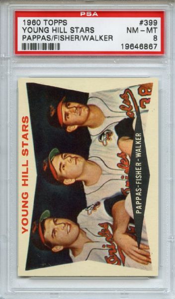 1960 Topps 399 Young Hill Stars PSA NM-MT 8