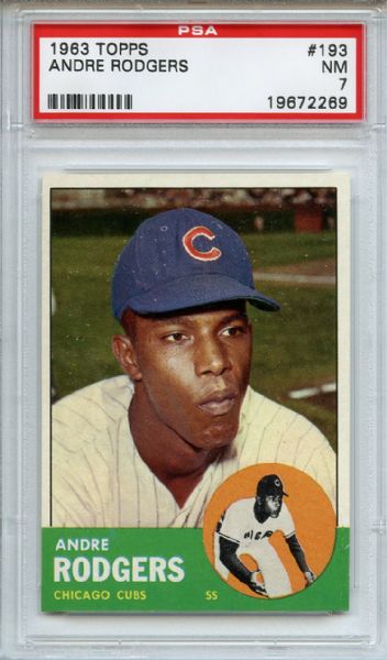 1963 Topps 193 Andre Rodgers PSA NM 7