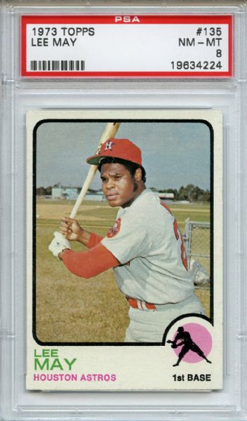 1973 Topps 135 Lee May PSA NM-MT 8