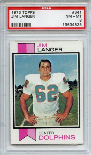 1973 Topps 341 Jim Langer PSA NM-MT 8
