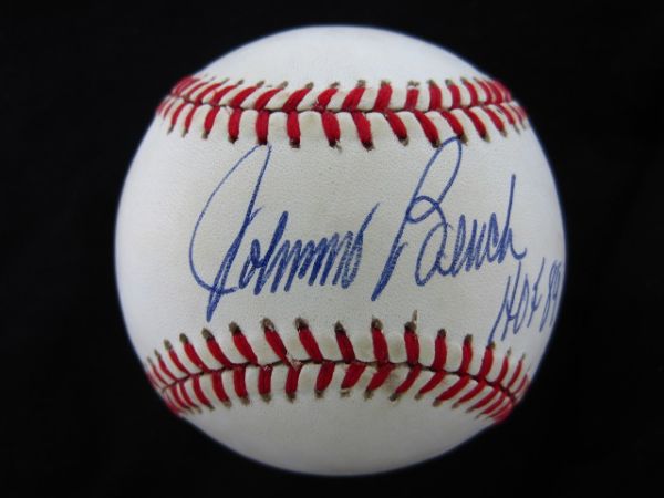 Johnny Bench Signed HOF 89 OAL Baseball PSA/DNA