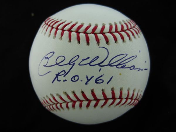 Billy Williams Signed ROY 61 OML Baseball PSA/DNA