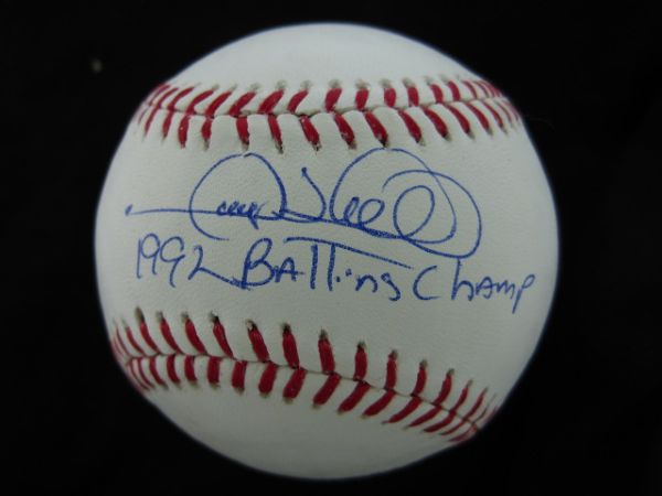 Gary Sheffield Signed 1992 Batting Champ OML Baseball PSA/DNA