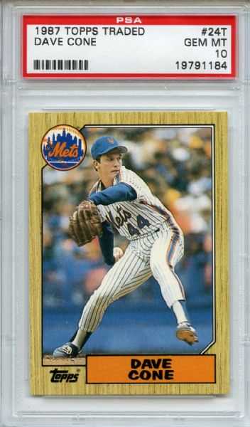 1987 Topps Traded 24T David Cone Rookie PSA GEM MT 10