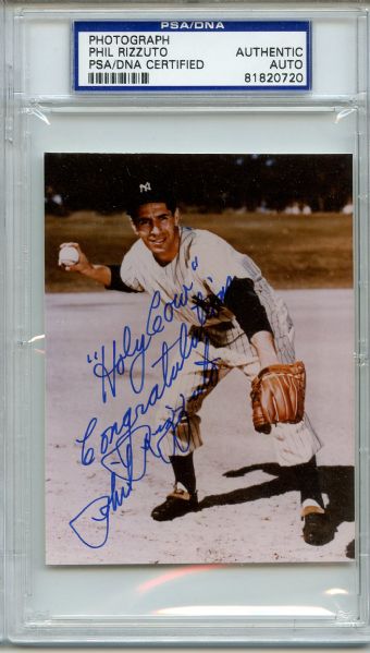 Phil Rizzuto Signed Photograph PSA/DNA