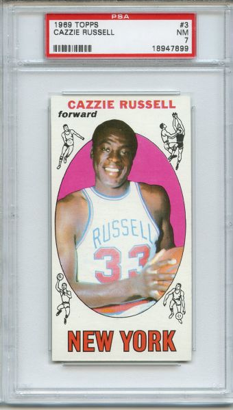 1969 Topps 3 Cazzie Russell PSA NM 7