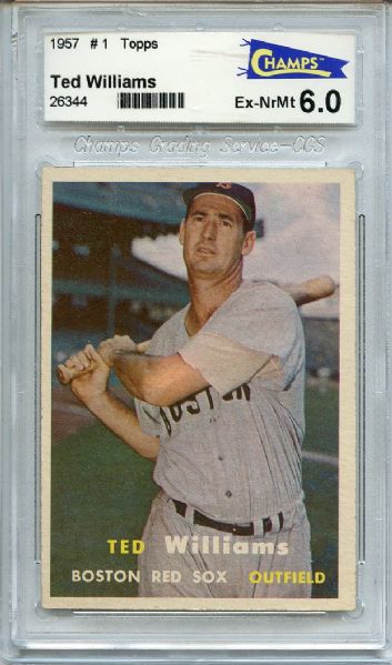 1957 Topps 1 Ted Williams Champs EX-MT 6