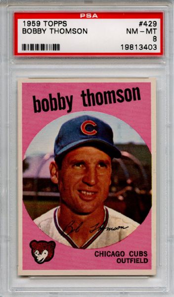 1959 Topps 429 Bobby Thomson PSA NM-MT 8