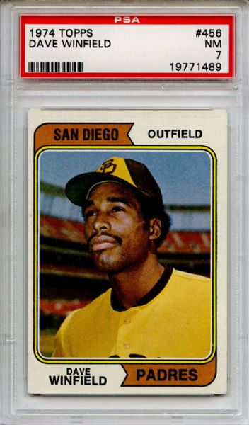 1974 Topps 456 Dave Winfield Rookie PSA NM 7