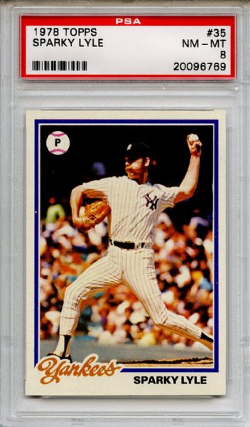 1978 Topps 35 Sparky Lyle PSA NM-MT 8