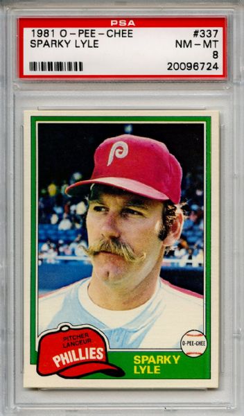 1981 O-Pee-Chee 337 Sparky Lyle PSA NM-MT 8