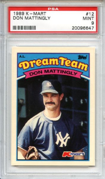 1989 K-Mart 12 Don Mattingly PSA MINT 9