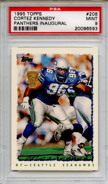 1995 Topps Panthers Inaugural 208 Cortez Kennedy PSA MINT 9