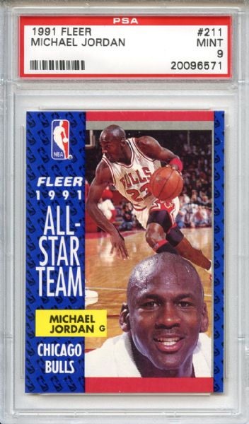 1991 Fleer 211 Michael Jordan PSA MINT 9
