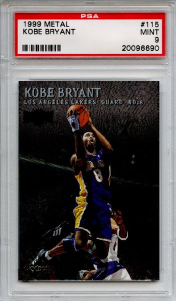 1999 Metal 115 Kobe Bryant PSA MINT 9