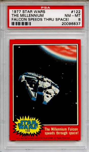 1977 Star Wars 122 The Millennium Falcon PSA NM-MT 8