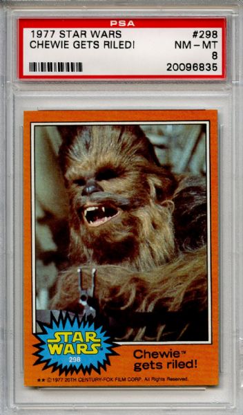 1977 Star Wars 298 Chewie Gets Riled! PSA NM-MT 8