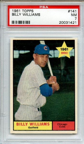1961 Topps 141 Billy Williams Rookie PSA NM 7