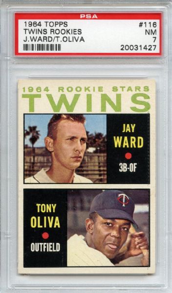 1964 Topps 116 Twins Rookies Tony Oliva PSA NM 7