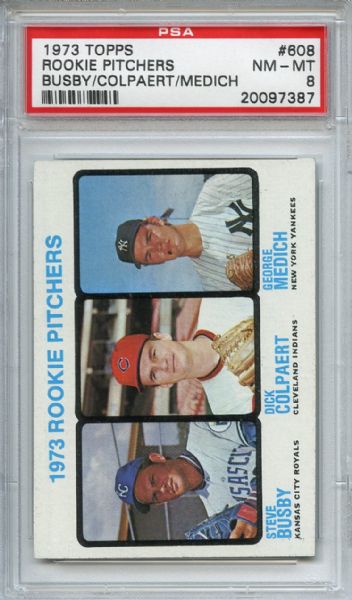 1973 Topps 608 Rookie Pitchers PSA NM-MT 8