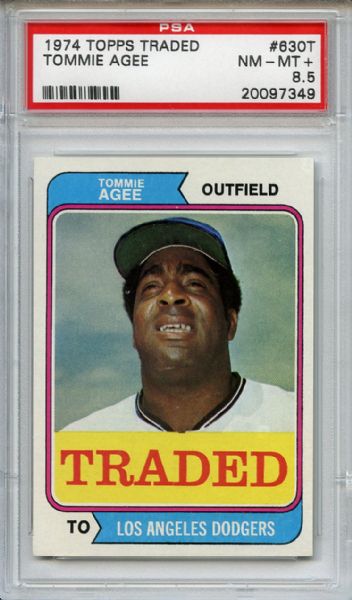 1974 Topps Traded 630T Tommie Agee PSA NM-MT 8