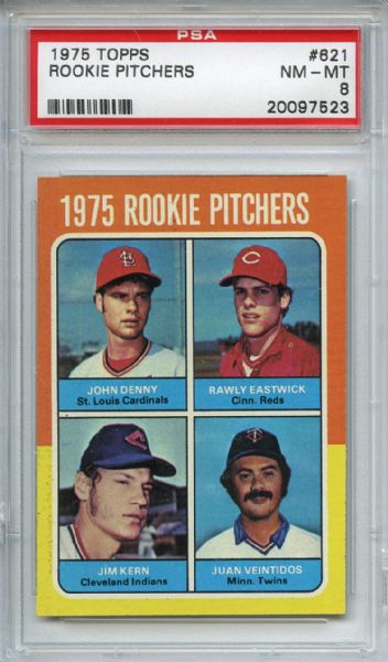 1975 Topps 621 Rookie Pitchers PSA NM-MT 8