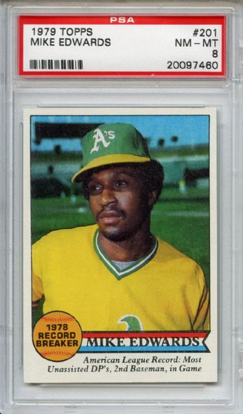 1979 Topps 201 Mike Edwards PSA NM-MT 8