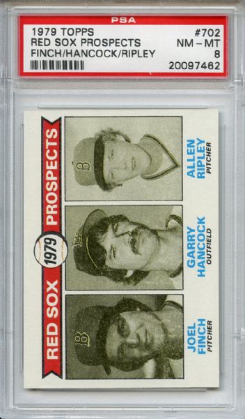 1979 Topps 702 Boston Red Sox Rookies PSA NM-MT 8