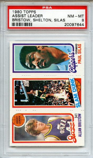 1980 Topps Assist Leader Bristow Silas PSA NM-MT 8