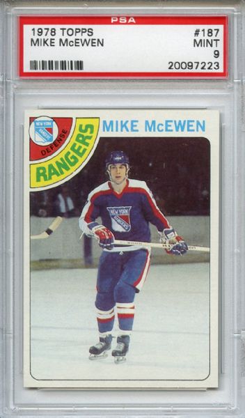 1978 Topps 187 Mike McEwen PSA MINT 9