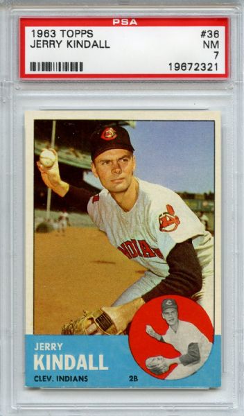 1963 Topps 36 Jerry Kindall PSA NM 7