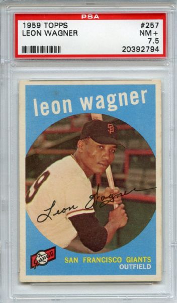 1959 Topps 257 Leon Wagner PSA NM+ 7.5