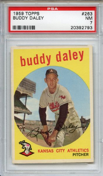 1959 Topps 263 Buddy Daley PSA NM 7