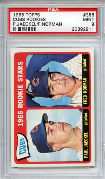 1965 Topps 356 Chicago Cubs Rookies PSA MINT 9