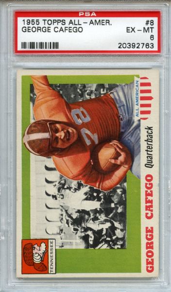 1955 Topps All American 8 George Cafego PSA EX-MT 6