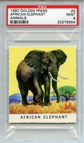 1960 Golden Press Animals 2 African Elephant PSA MINT 9