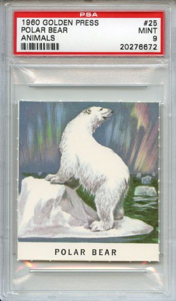 1960 Golden Press Animals 25 Polar Bear PSA MINT 9