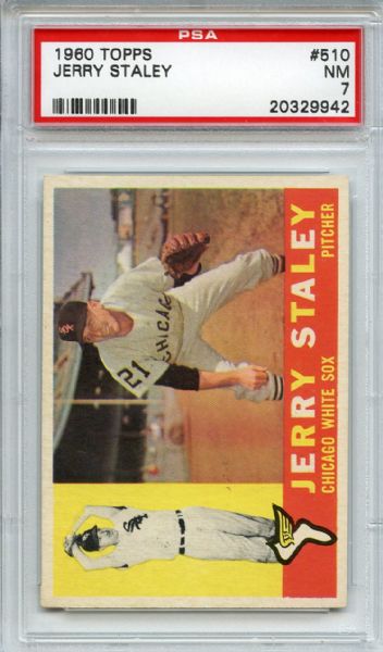 1960 Topps 510 Jerry Staley PSA NM 7