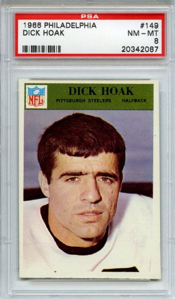 1966 Philadelphia 149 Dick Hoak PSA MM-MT 8
