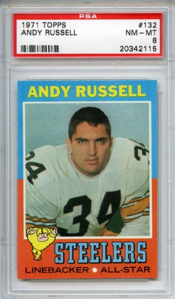 1971 Topps 132 Andy Russell PSA NM-MT 8